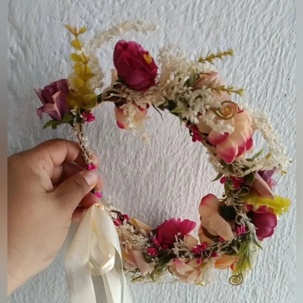 Beautiful flowers hair band crown wreath 🌺🌸 Wedding, bridal, maternity, .✨ - Picture 6 of 7